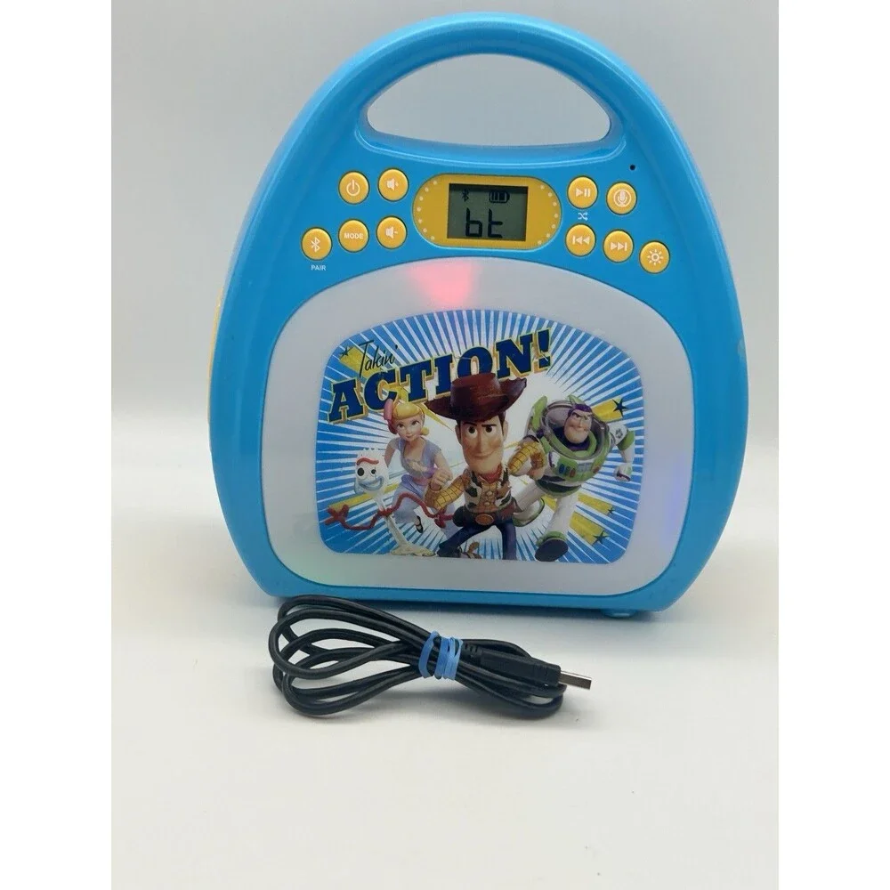 Disney Pixar Toy Story 4 Bluetooth MP3 Karaoke Machine *No Mic* Tested